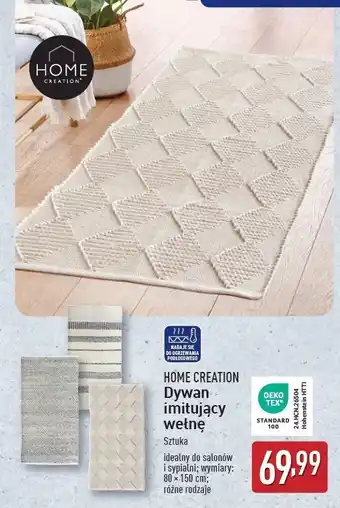 ALDI Dywan imitujący wełnę 80 x 150 cm Home Creation oferta