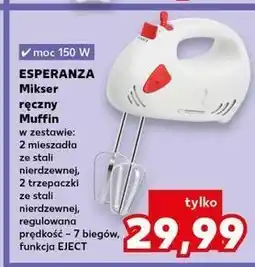 Kaufland Mikser ręczny muffin Esperanza oferta