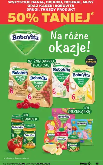 Netto Ciasteczka pszenno-orkiszowe z jabłkiem i brzoskwinią peppa Bobovita oferta