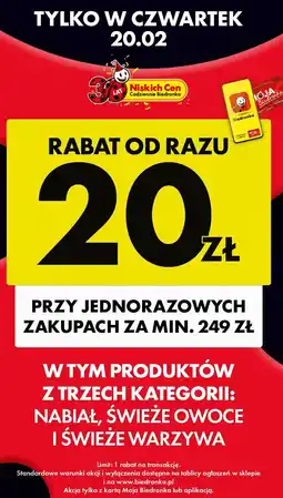 Biedronka Owoce i warzywa oferta