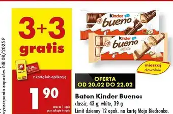 Biedronka Baton Kinder Bueno White oferta