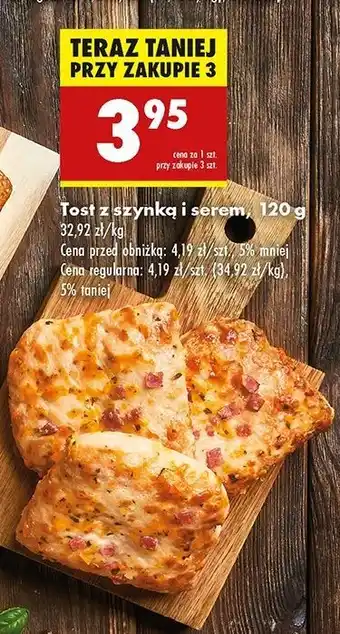 Biedronka Tost z szynką i serem oferta