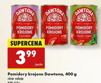 Biedronka Pomidory krojone z bazylią i oregano Dawtona oferta