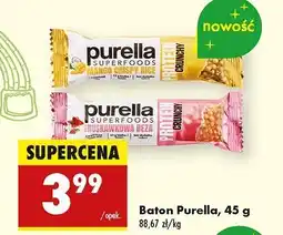 Biedronka Baton truskawkowa beza Purella Superfoods oferta