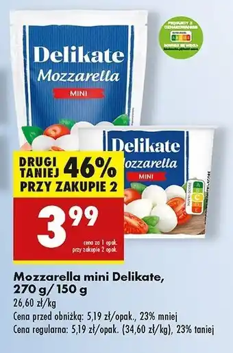 Biedronka Ser mozzarella mini Delikate oferta