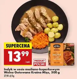 Biedronka Indyk w sosie maślano-koperkowym wolno gotowane Kraina Mięs oferta