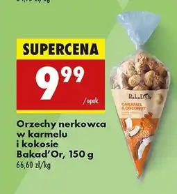 Biedronka Orzechy nerkowca w karmelu i kokosie Bakad'or oferta