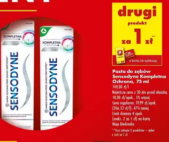 Biedronka Pasta do zębów Sensodyne Kompletna Ochrona+ oferta