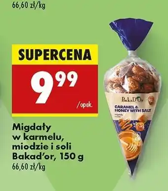 Biedronka Migdały w karmelu miodzie i soli Bakad'or oferta