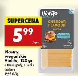 Biedronka Ser w plastrach cheddar Violife oferta