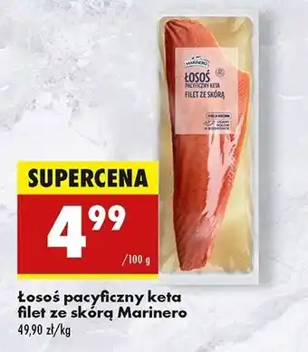 Biedronka Łosoś pacyficzny filet ze skórą Marinero oferta