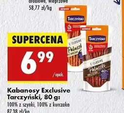 Biedronka Kabanosy 100 % z szynki Tarczyński Exclusive oferta