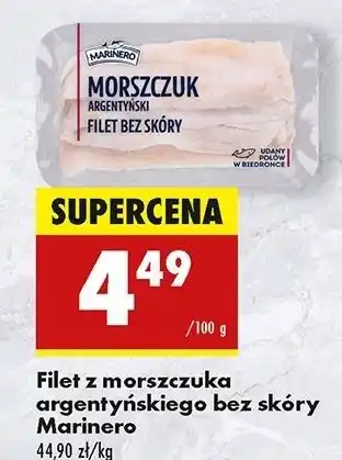 Biedronka Morszczuk argentyński filet bez skóry Marinero oferta