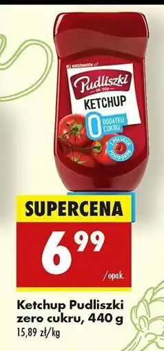 Biedronka Ketchup 0% dodatku cukru Pudliszki oferta