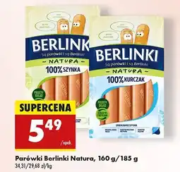 Biedronka Parówki z kurczaka Morliny Berlinki Natura oferta