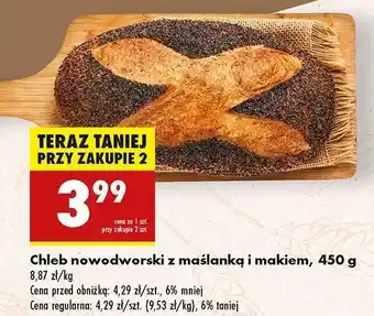 Biedronka Chleb nowodworski z maślanką i makiem oferta