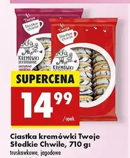 Biedronka Ciastka kremówki dekorowane jagodowe Twoje Słodkie Chwile oferta