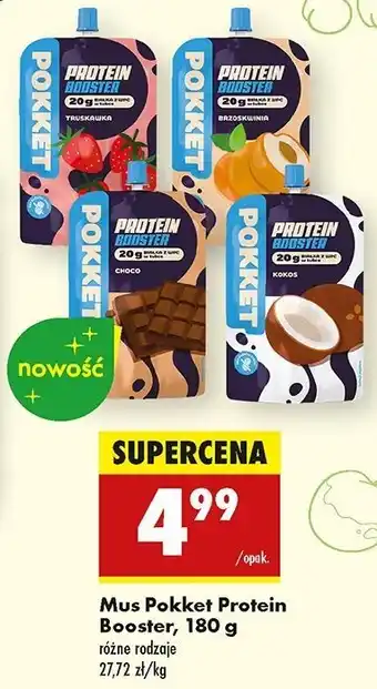 Biedronka Mus proteinowy brzoskwiniowy Pokket oferta