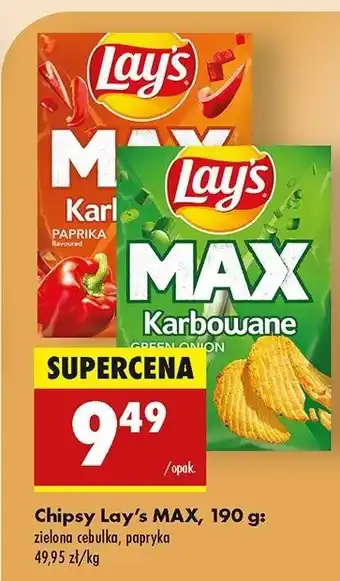 Biedronka Chipsy paprykowe Lay's Max Karbowane oferta