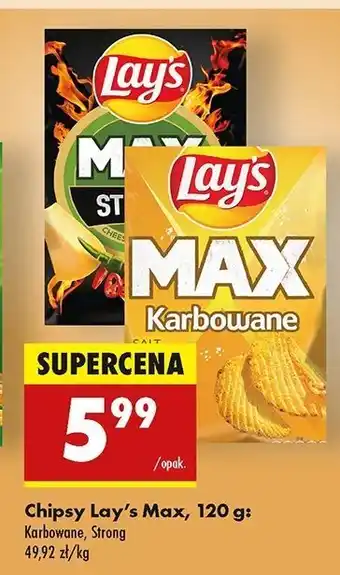 Biedronka Chipsy solone Lay's Max Karbowane oferta