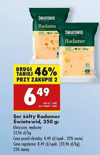 Biedronka Ser radamer wędzony Światowid oferta