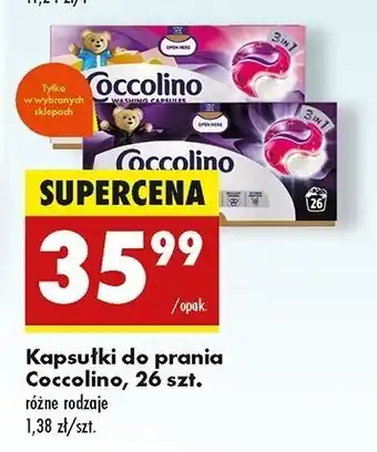 Biedronka Kapsułki do prania 3w1 black Coccolino oferta