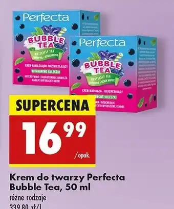 Biedronka Krem nawilżająco – rozświetlający butterfly tea Perfecta Bubble Tea oferta