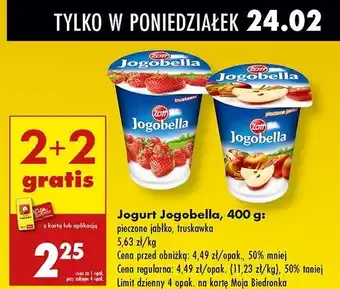 Biedronka Jogurt pieczone jabłko Zott Jogobella oferta