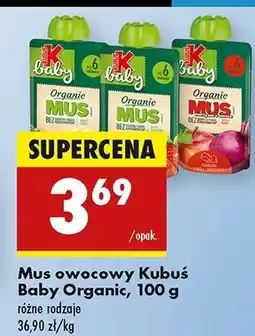 Biedronka Mus jabłko-burak Kubuś Baby Organic oferta