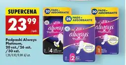 Biedronka Podpaski normal Always Platinum oferta