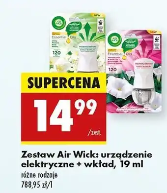 Biedronka Urządzenie + wkład księżycowa lilia otulona satyną Air Wick Electric Essential Oils oferta