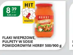 Eurocash Cash & Carry Flaki wieprzowe, pulpecy w sosie pomidorowym Herby oferta