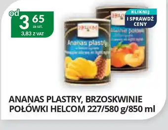 Eurocash Cash & Carry Ananas plastry, brzoskwinie połówki Helcom oferta