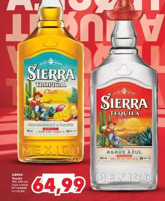 Kaufland Tequila Sierra Milenario Blanco oferta