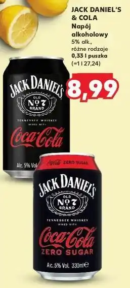 Kaufland Drink Jack Daniel's & Cola Zero oferta