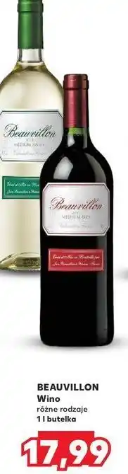 Kaufland Wino Beauvillon Medium Sweet oferta