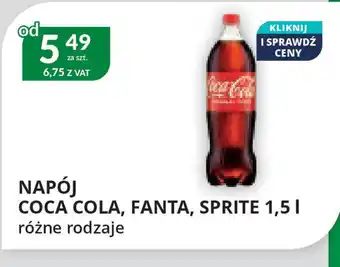 Eurocash Cash & Carry Napój Coca-Cola, Fanta, Sprite oferta