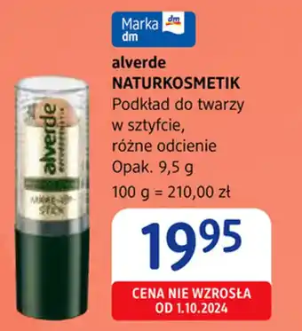 dm drogerie markt Alverde naturkosmetik podkład do twarzy w sztyfcie oferta