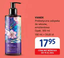 dm drogerie markt Vianek prebiotyczna odżywka do włosów, emolientowa oferta