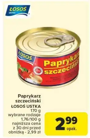 Carrefour Paprykarz szczeciński Łosoś ustka oferta