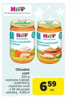 Carrefour Kuskus z warzywami i kurczakiem Hipp bio oferta