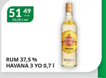 Eurocash Cash & Carry Rum Havana 3 Años oferta