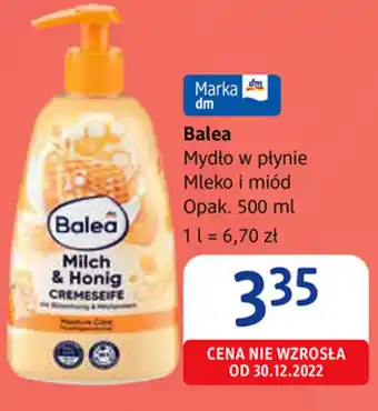 dm drogerie markt Balea Mydło w płynie Mleko i miód oferta