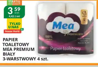 Eurocash Cash & Carry Papier toaletowy Mea Premium biały oferta