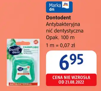 dm drogerie markt Dontodent Antybakteryjna nić dentystyczna oferta