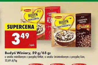 Biedronka Budyń śmietankowy z chrupiącą posypką lion Winiary budyń oferta