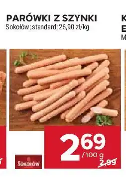 Stokrotka Parówki z szynki Sokołów oferta