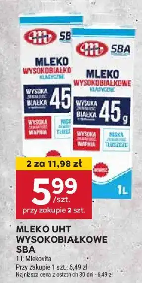 Stokrotka Mleko wysokobiałkowe klasyczne 0.5% Mlekovita sba oferta