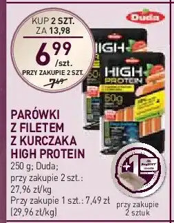 Stokrotka Parówki z filetem z kurczaka z oliwą z oliwek Silesia duda high protein oferta