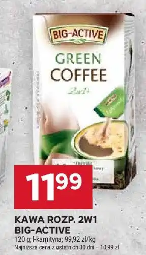 Stokrotka Kawa BIG-ACTIVE LA KARNITA GREEN COFFEE 2W1+ oferta